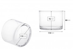 Staklena cilindrična posuda 520 mL (110x80 mm)