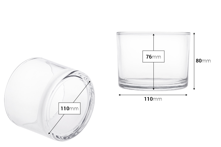 Staklena cilindrična posuda 520 mL (110x80 mm)