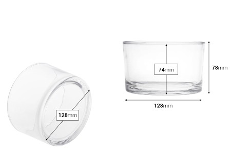 Staklena cilindrična posuda 750 mL (128x78 mm)-2