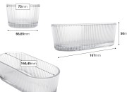 Providna ovalna staklena činija 50x167x75 mm Providna ovalna staklena činija 50x167x75 mm