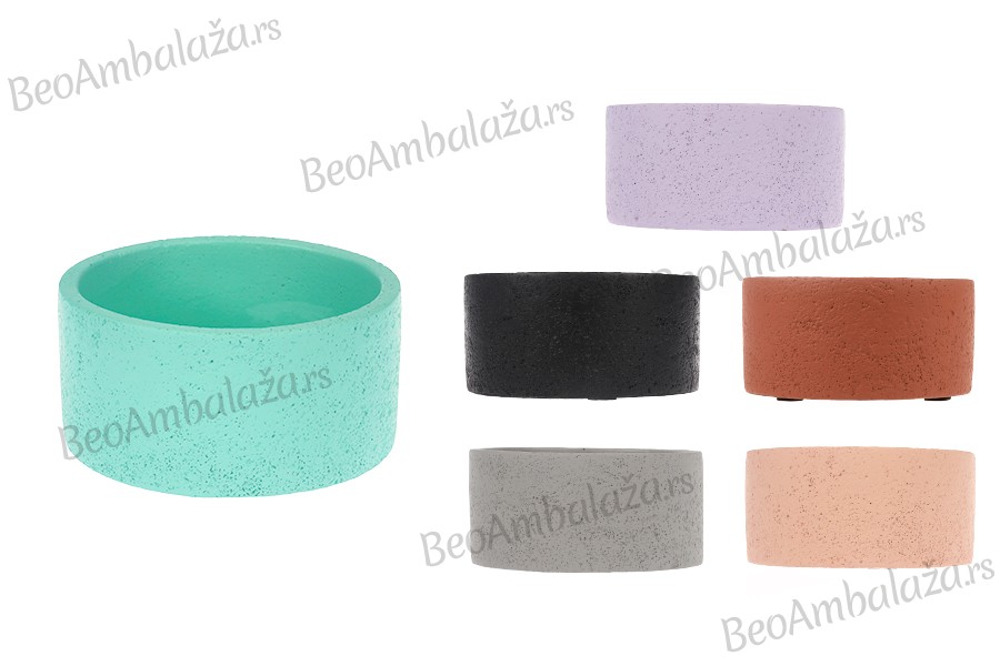 Cementna dekorativna posuda 105x50 mm u raznim bojama