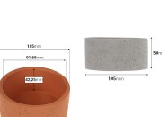 Cementna dekorativna posuda 105x50 mm u raznim bojama Cementna dekorativna posuda 105x50 mm u raznim bojama