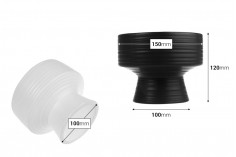 Keramička posuda 150x120 mm za sveću u beloj ili crnoj boji