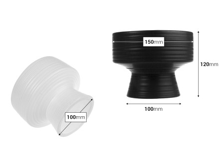Keramička posuda 150x120 mm za sveću u beloj ili crnoj boji-2