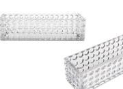 Staklena providna dekorativna posuda 300x80x80 mm za sveću
