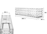 Staklena providna dekorativna posuda 300x80x80 mm za sveću