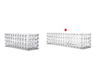 Staklena providna dekorativna posuda 300x80x80 mm za sveću