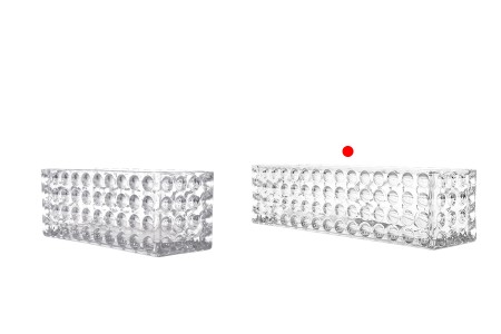Staklena providna dekorativna posuda 300x80x80 mm za sveću-5