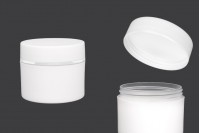 Plastična bela kutija MAT 250mL sa zatvaračem sa širokom srebrnom linijom i zaptivkom - 6 kom
