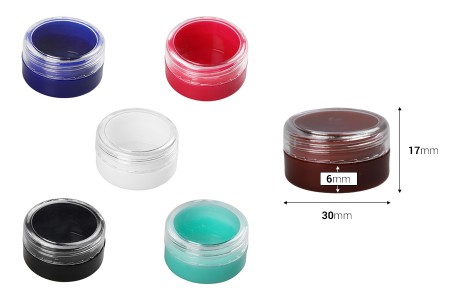 Akrilna teglica od 5 mL sa providnim zatvaračem u različitim bojama - 12 kom-dimenzije_slike