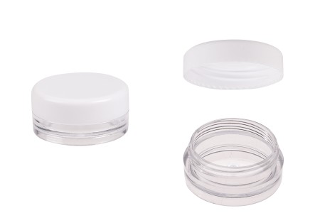 Akrilna providna kutijica 3mL sa belim zatvaračem - 12 kom-slika_proizvoda