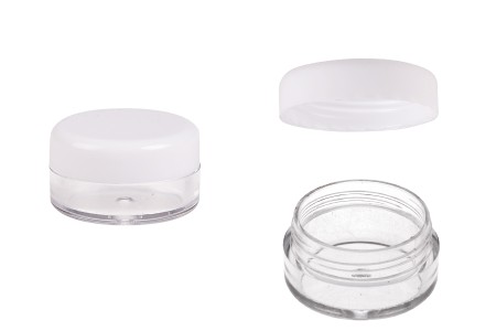 Akrilna providna kutijica 5mL za kreme sa belim zatvaračem - 12 kom-slika_proizvoda