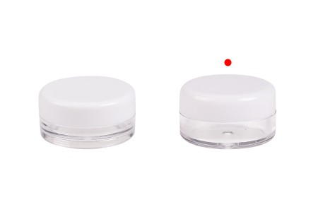 Akrilna providna kutijica 5mL za kreme sa belim zatvaračem - 12 kom-grupa_slika