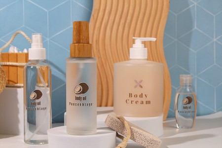 Staklena bočica od peskiranog stakla, 100mL, PP24-2