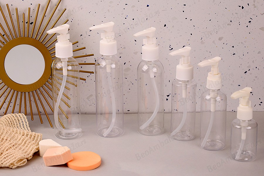 Providna PET flaša 50mL za pumpicom u dve boje za šampone - 12 kom-grupa_slika