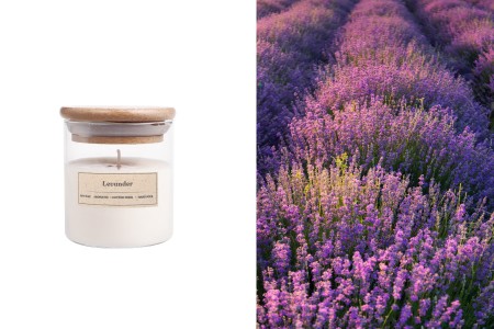 Lavanda - Aromatična sveća od sojinog voska sa drvenim fitiljem (110gr)-slika_proizvoda