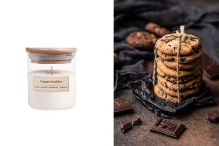 Nana's cookies - aromatična sveća od sojinog voska sa drvenim fitiljem (110gr)-slika_proizvoda