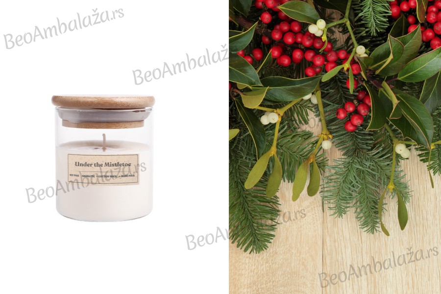 Under the Mistletoe - Aromatična sveća od sojinog voska sa pamučnim fitiljem (110gr)