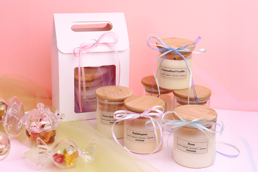 Rose - Aromatična sveća od sojinog voska sa pamučnim fitiljem (110gr)-dimenzije_slike