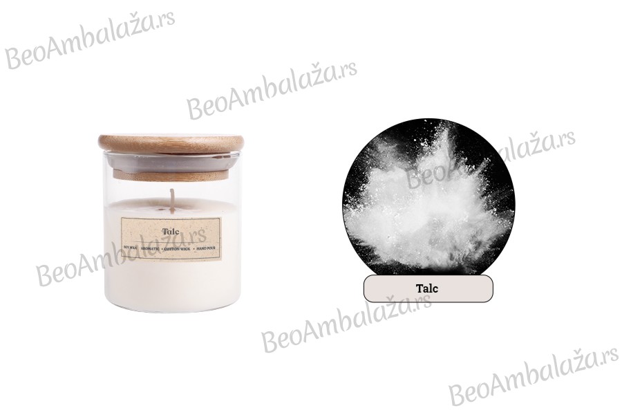 Talc - Aromatična sveća od sojinog voska sa pamučnim fitiljem (110gr)