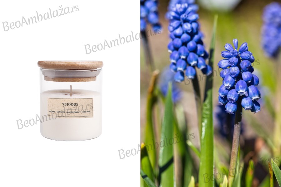 Azure Blooms - Aromatična sveća od sojinog voska sa pamučnim fitiljem (110gr)