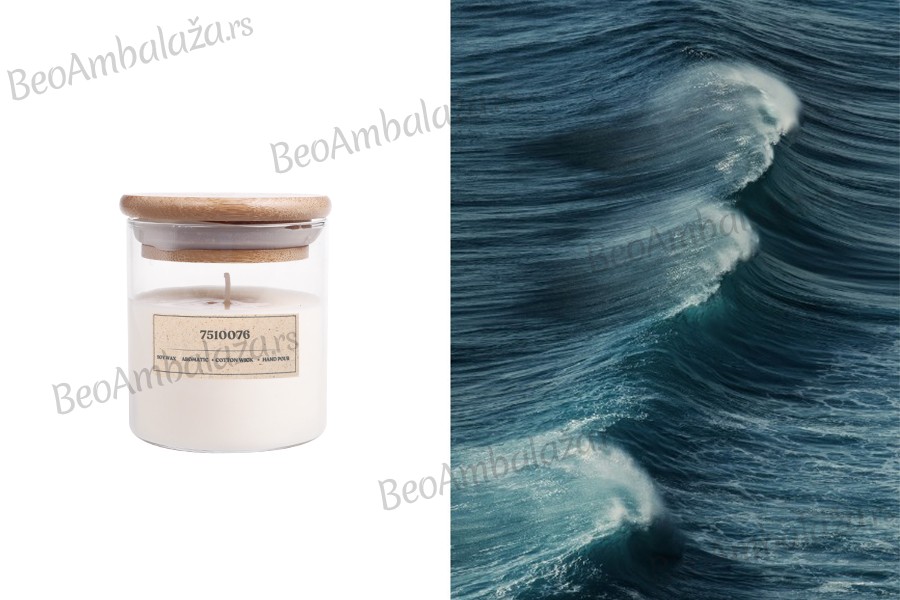 Mediterranean Sea - Aromatična sveća od sojinog voska sa pamučnim fitiljem (110gr)