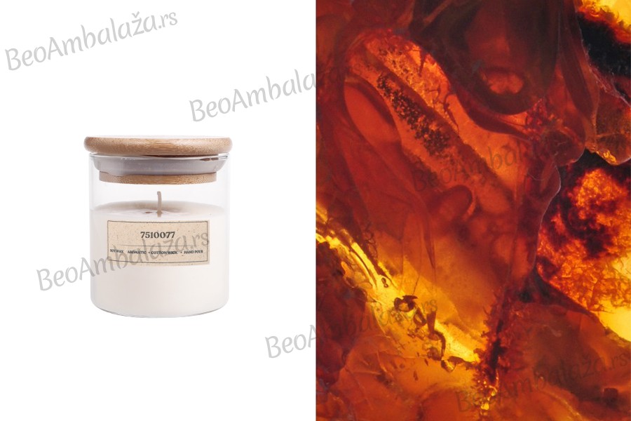 Amber Guilt - Aromatična sveća od sojinog voska sa pamučnim fitiljem (110gr)