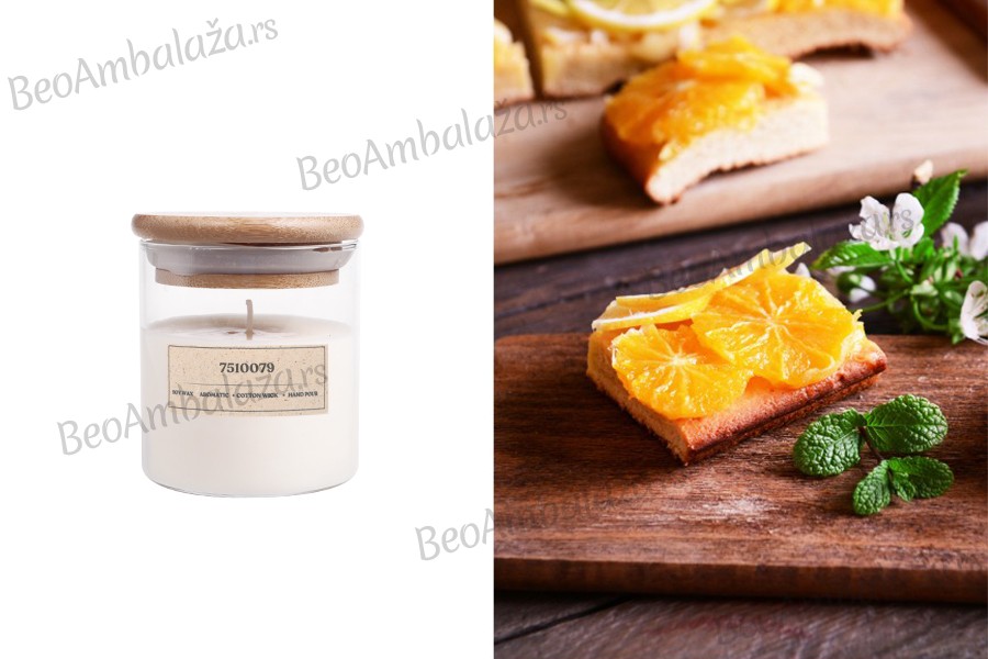 Citrus bloom - Aromatična sveća od sojinog voska sa pamučnim fitiljem (110gr)