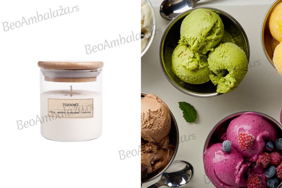 Margaret gelato - Aromatična sveća od sojinog voska sa pamučnim fitiljem (110gr)