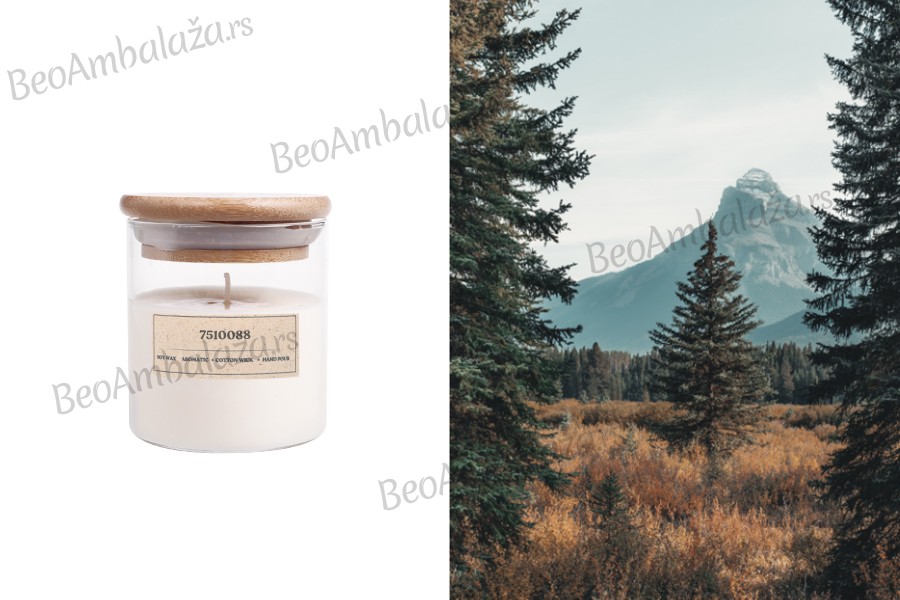 Agarwood - Aromatična sveća od sojinog voska sa pamučnim fitiljem (110gr)