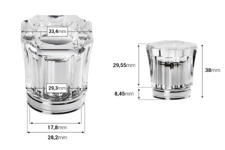 Set - sprej 15/400 i akrilni četvrtasti poklopac u zlatnoj ili srebrnoj boji-dimenzije_slike