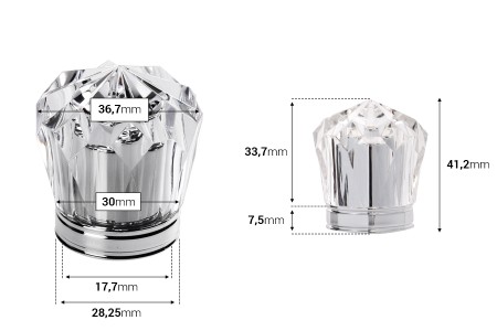 Set - sprej 15/400 i akrilni zatvarač u zlatnoj ili srebrnoj boji - 6 kom-dimenzije_slike