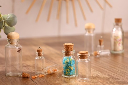 Staklena flašica 15mL sa konusnim plutanim čepom - 12 kom-grupa_slika