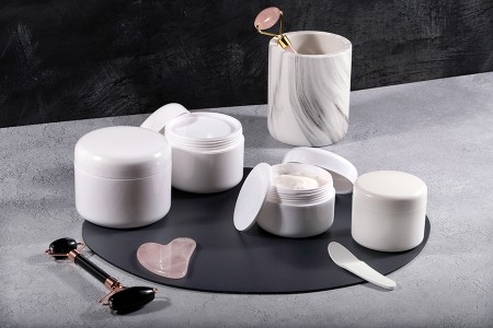 Plastična bela kutijica 100mL, sa duplim dnom, zatvaračem i međupoklopcem za kreme - 12 kom-grupa_slika