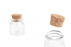 Staklena flašica sa plutanim čepom za poklončiće 10mL, 30x35 mm - 12 kom