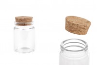 Staklena flašica sa plutanim čepom za poklončiće 40mL, 37x56 mm - 12 kom