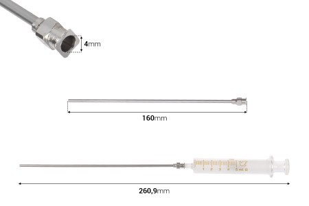 Stakleni špric 5ml sa metalnom iglom-dimenzije_slike