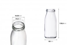 Staklena flašica 250mL, kojoj odgovaraju zatvarači sa rupom za slamčicu