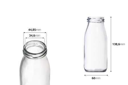 Staklena flašica 250mL, kojoj odgovaraju zatvarači sa rupom za slamčicu-2