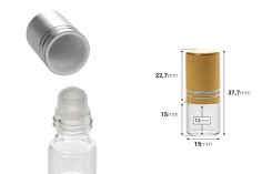 Staklena roll-on bočica 2mL sa zatvaračem - 6 kom