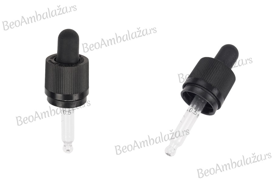 Pipeta od 10mL sa crnim CRC navojnim prstenom, oznakama za zapreminu i MAT crnom gumicom - pojedinačno pakovanje Pipeta od 10mL sa crnim CRC navojnim prstenom, oznakama za zapreminu i MAT crnom gumicom - pojedinačno pakovanje
