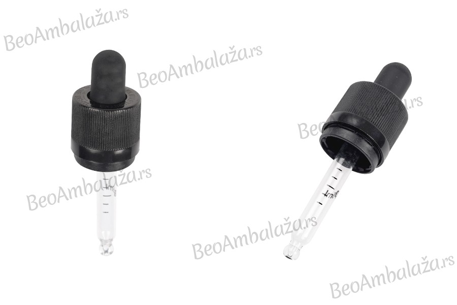 Pipeta od 15mL sa crnim CRC navojnim prstenom, oznakama za zapreminu i MAT crnom gumicom - pojedinačno pakovanje Pipeta od 15mL sa crnim CRC navojnim prstenom, oznakama za zapreminu i MAT crnom gumicom - pojedinačno pakovanje