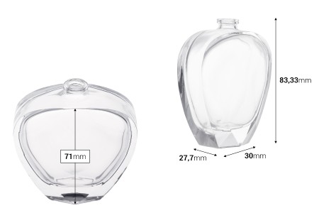 Staklena providna bočica 50mL za parfeme sa Crimp zatvaranjem 15mm-dimenzije_slike