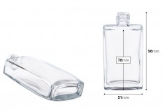 Staklena četvrtasta bočica za parfem 50mL, 18/415
