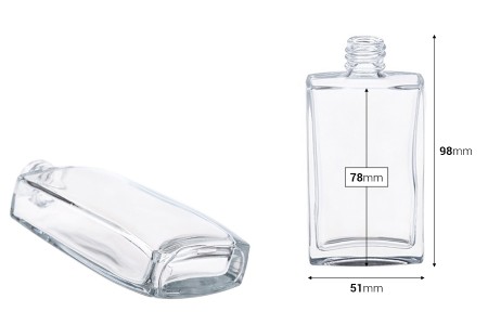Staklena četvrtasta bočica za parfem 50mL, 18/415-2