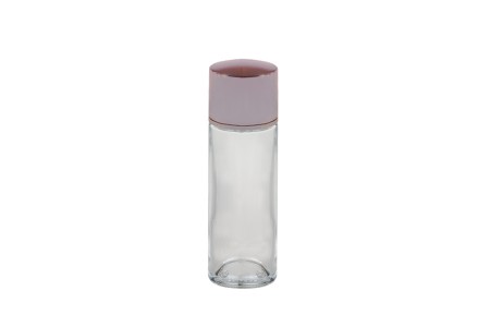 Staklena flašica za losion 100mL, sa roze aluminijumskim zatvaračem-2