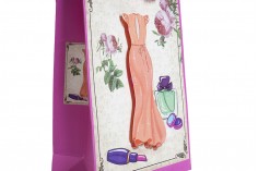 Papirna 3D poklon kesa, sa motivom "narandžasta haljina", veličina "S", 18x15,3x25cm - 12 kom