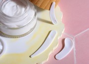 Plastična bela PE spatula 54mm za kreme - 24 kom-