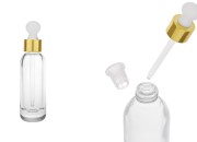 Staklena bočica 50mL sa zlatnom pipetom-slika_proizvoda