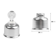 Plastični flip top zatvarač PP24 sa aluminijumskim tankim premazom-dimenzije_slike